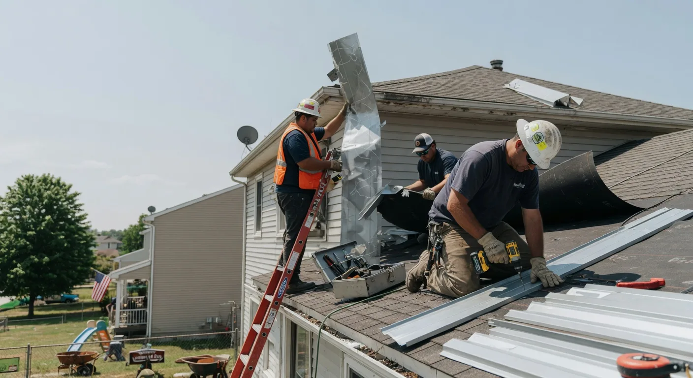 Storm Damage Metal Roof Repair in New Millport, PA